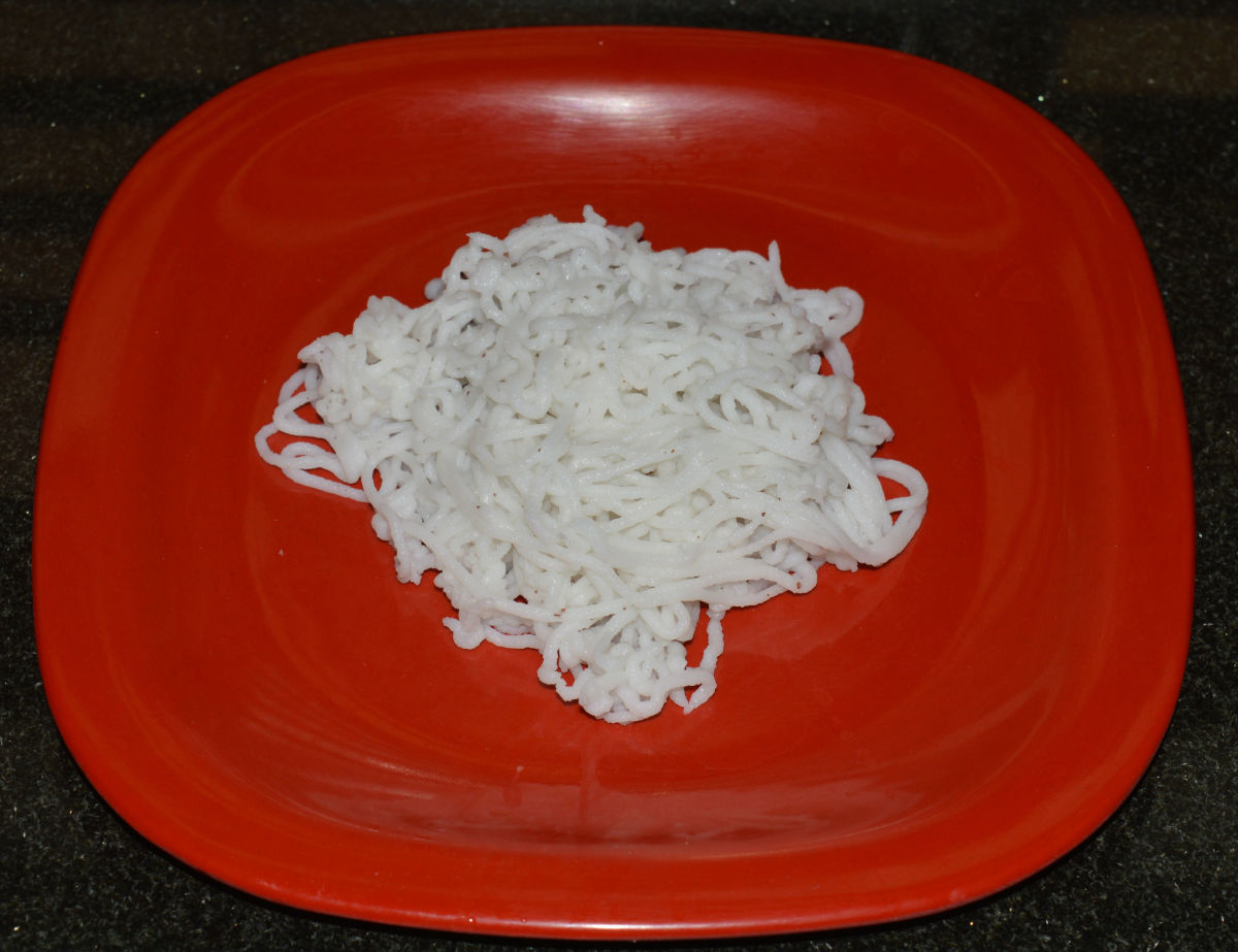 Idiyappam (string hoppers) or rice sevai