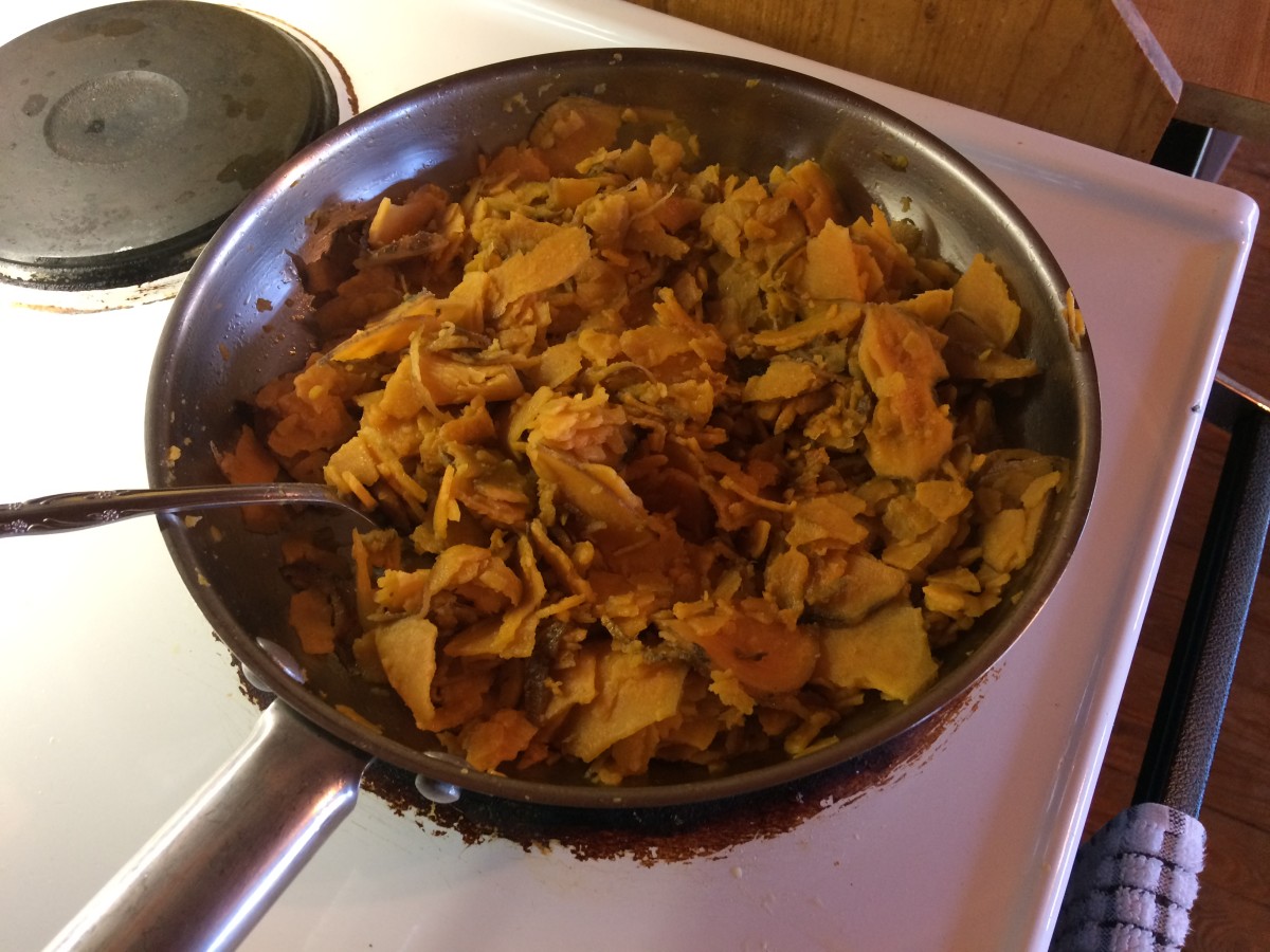The completed sweet potato dish. There's no added sugar!