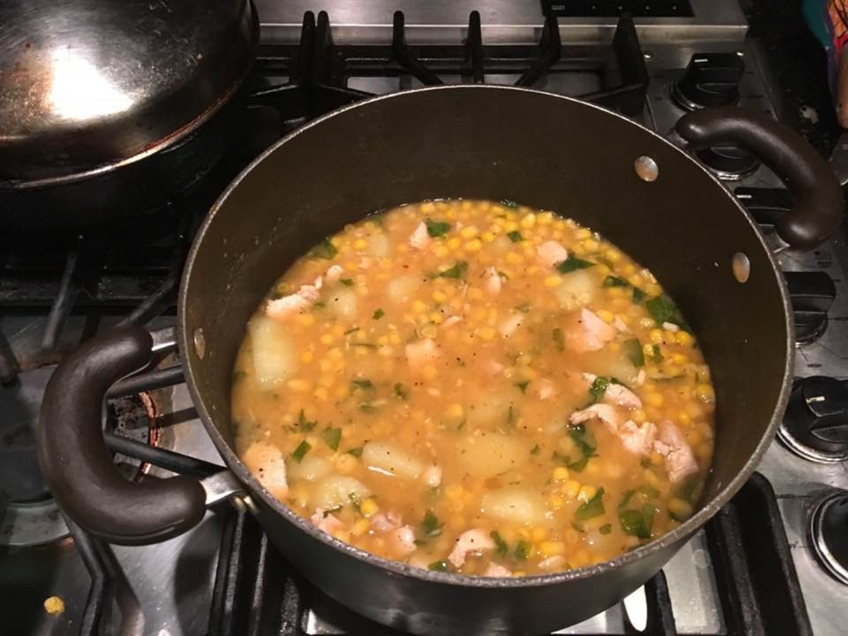 Roasted garlic chicken soup