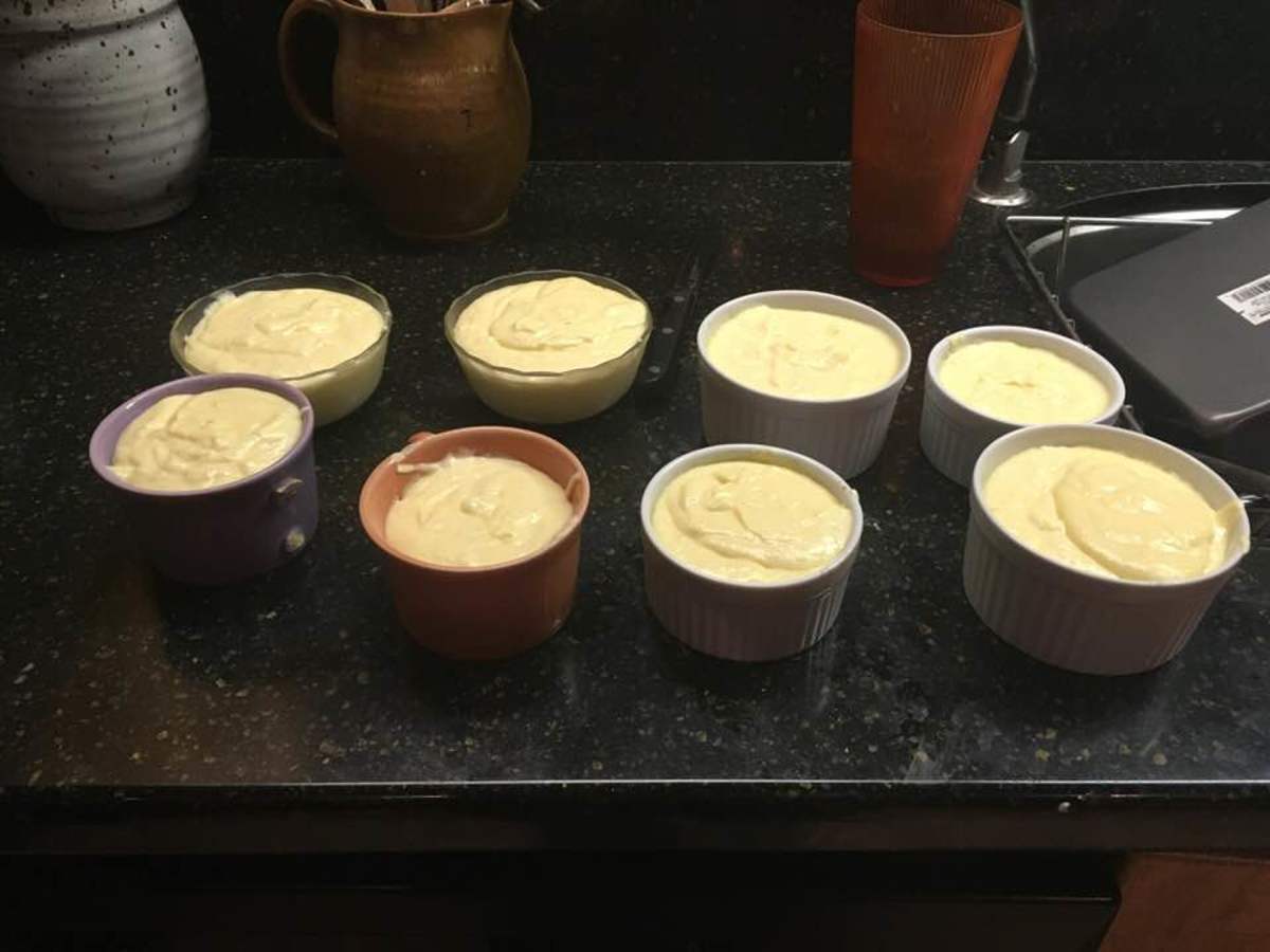 The finished mousse dishes!