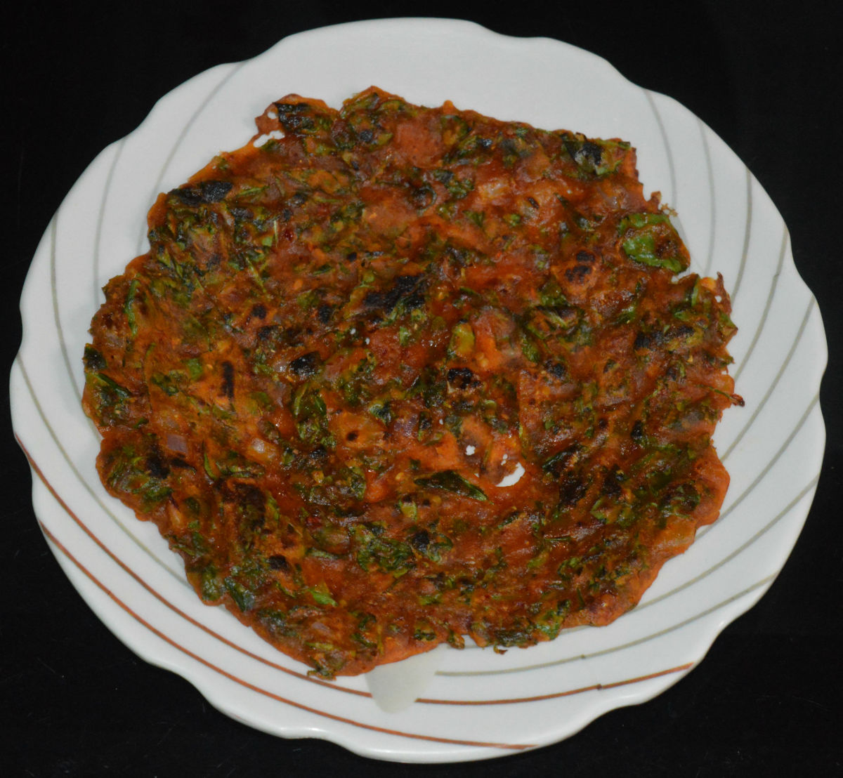 How to Make Spicy Fenugreek Leaf Pancake (Methi Roti)