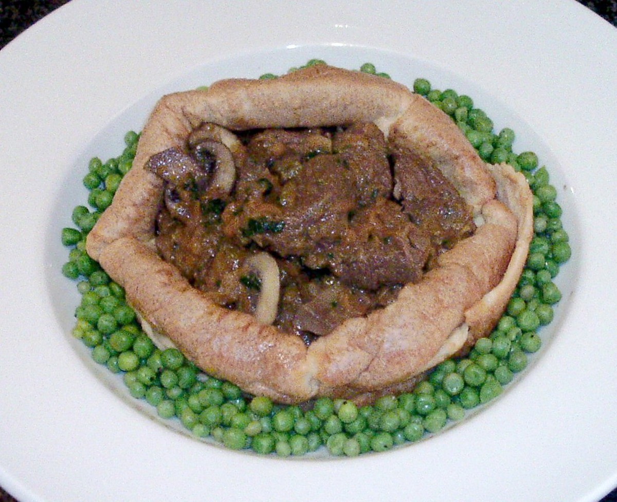 Kangaroo Stew in a Giant Yorkshire Pudding