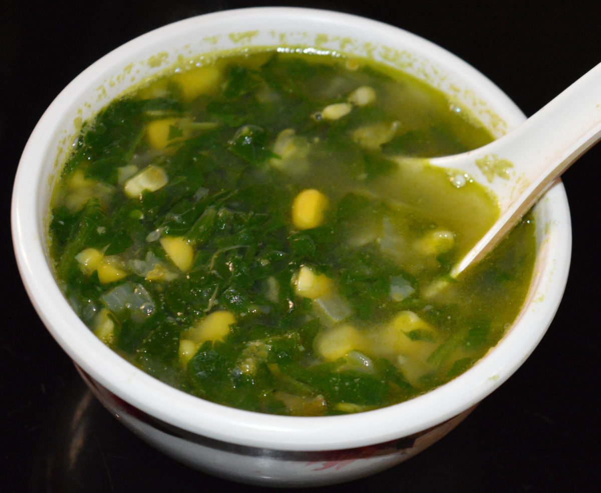 corn spinach soup