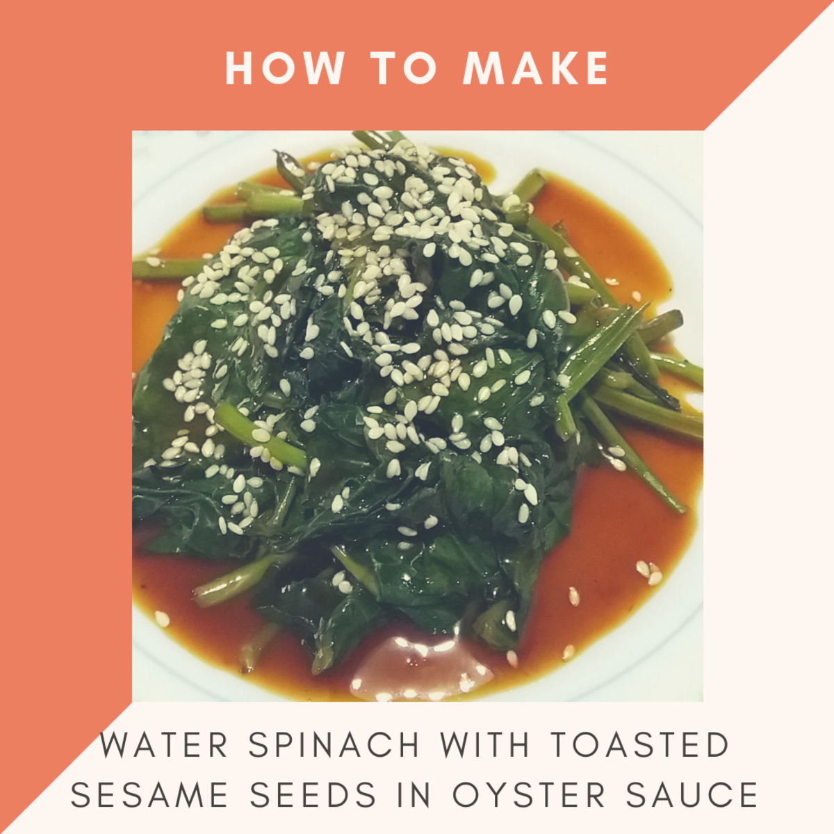 Water Spinach With Toasted Sesame Seeds in Oyster Sauce