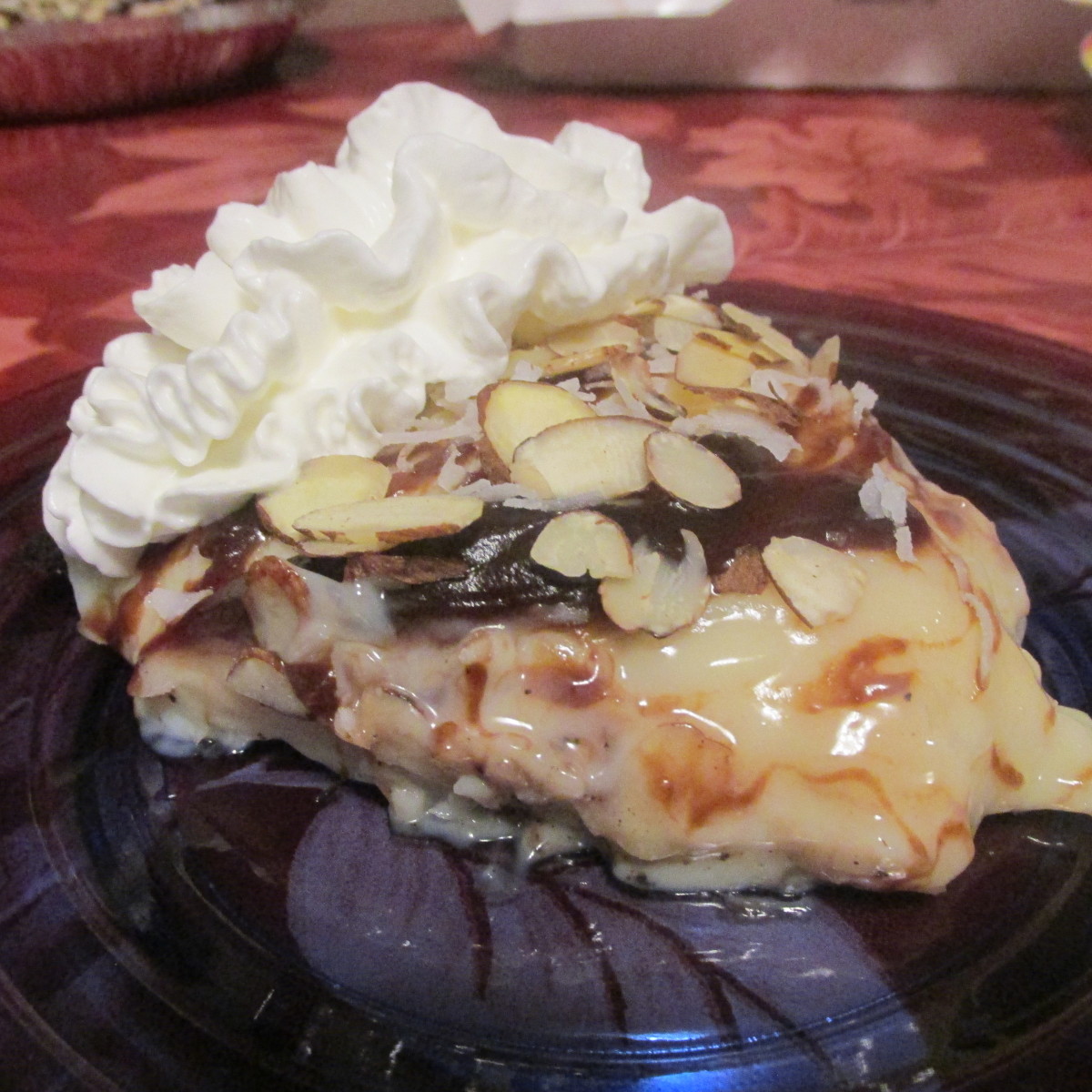 Slice of Almond Joy Pie.