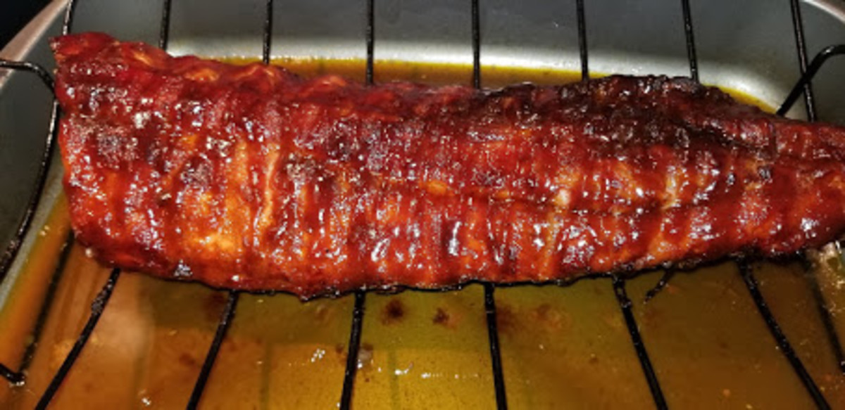 Yum, oven-baked barbecue spare ribs!
