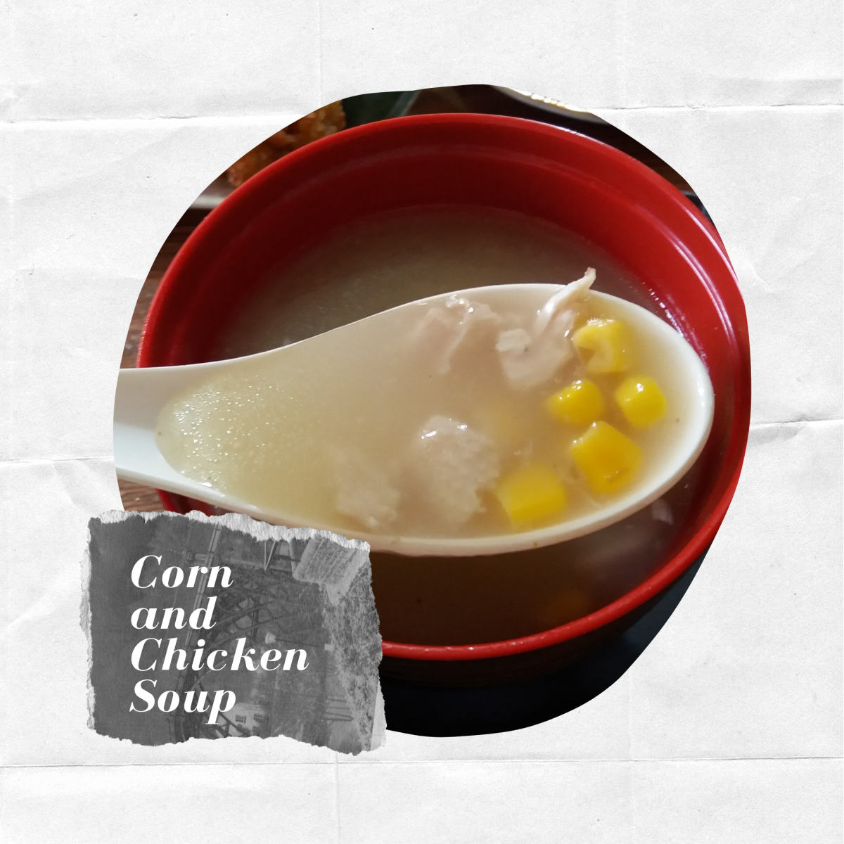 Corn and chicken soup