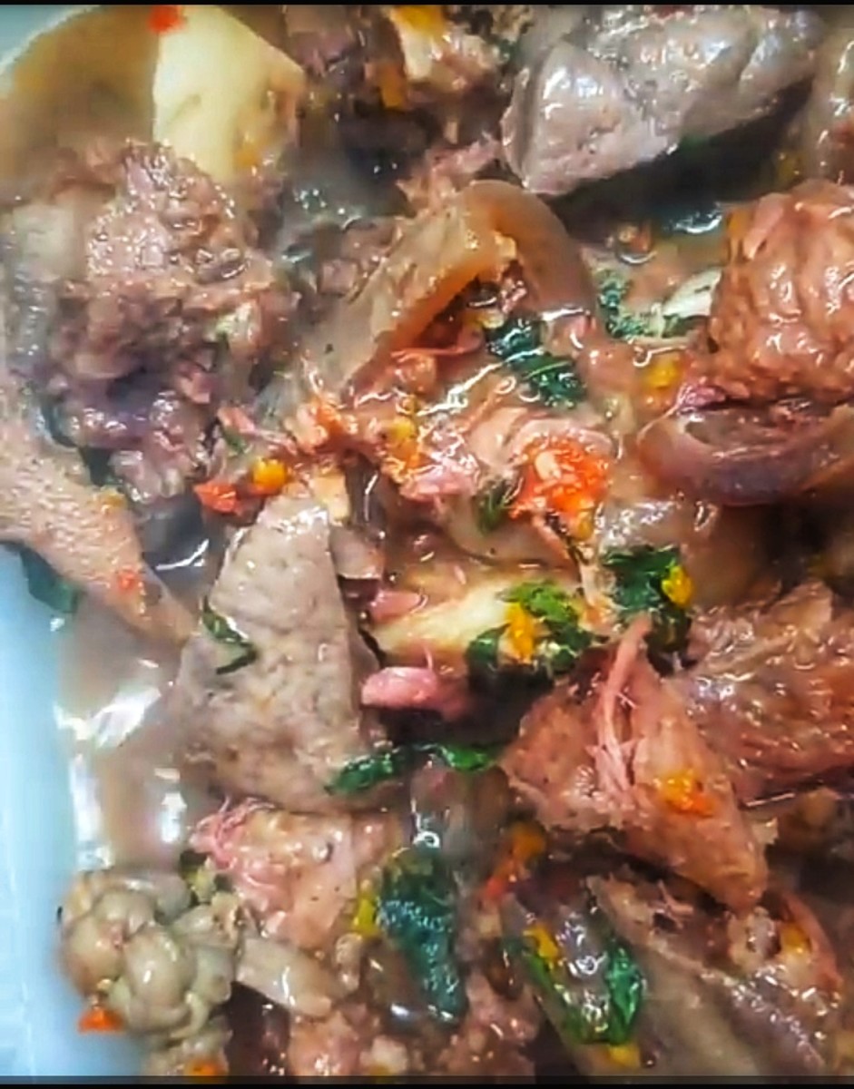 Nigerian cowtail pepper soup