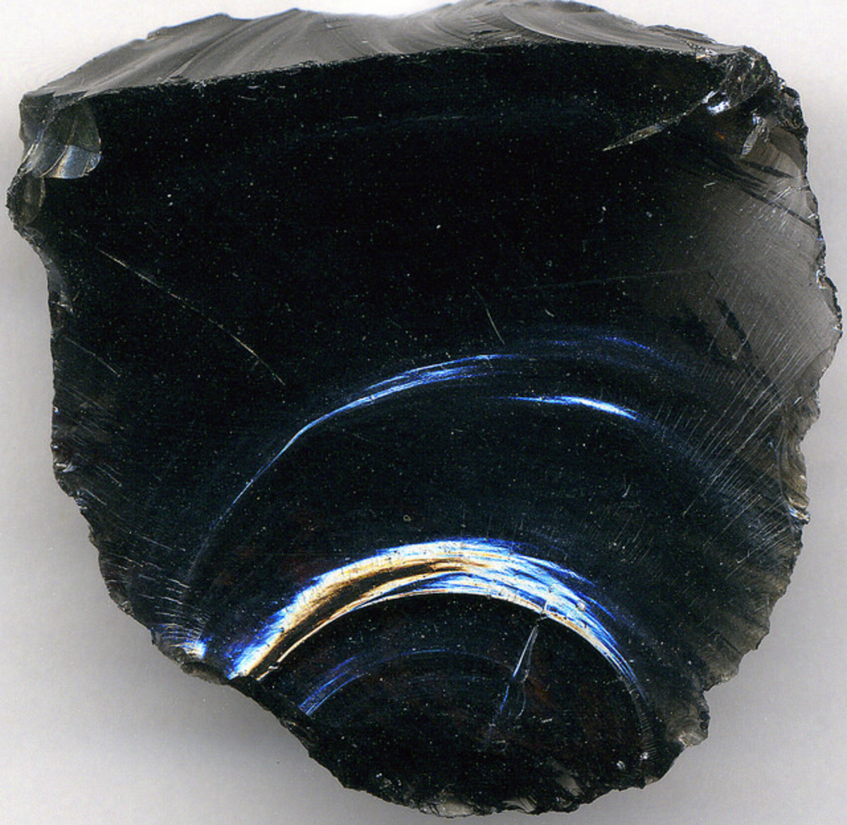 Obsidian is formed when molten lava cools so quickly that it does not have time to crystallise.