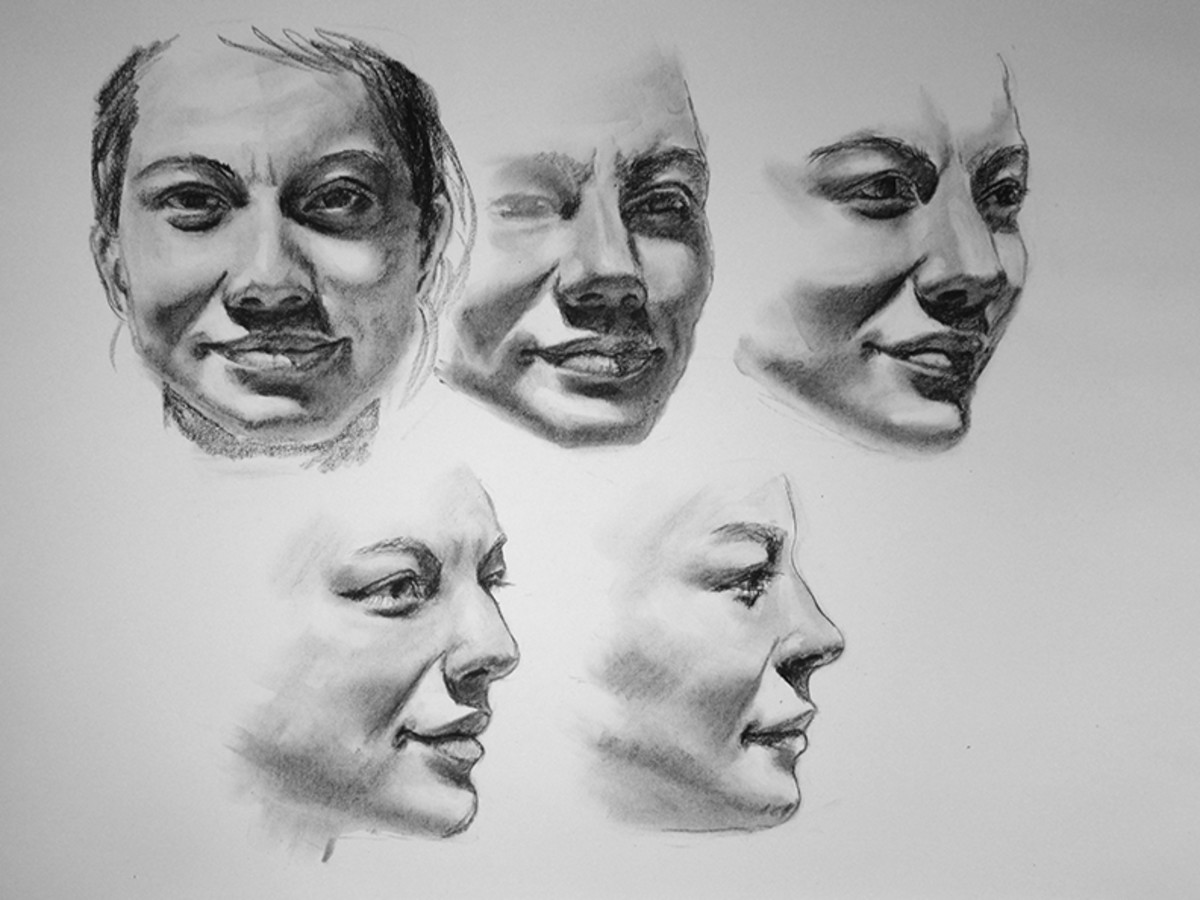 how to draw a realistic human face