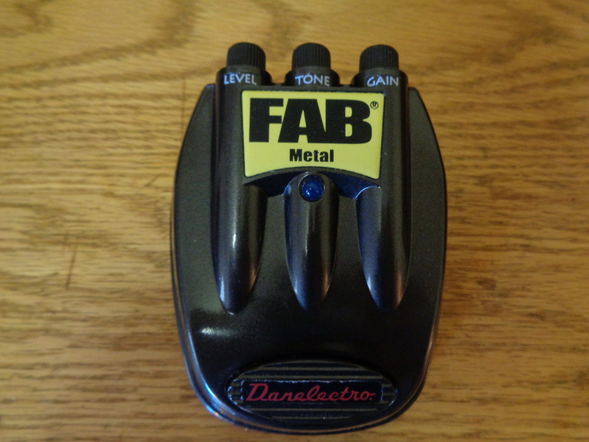 Along with the Fab Metal pedal, Danelectro also has a full line of other effects units such as delays, chorus, other distortion types and many more. Pictured is my Fab.