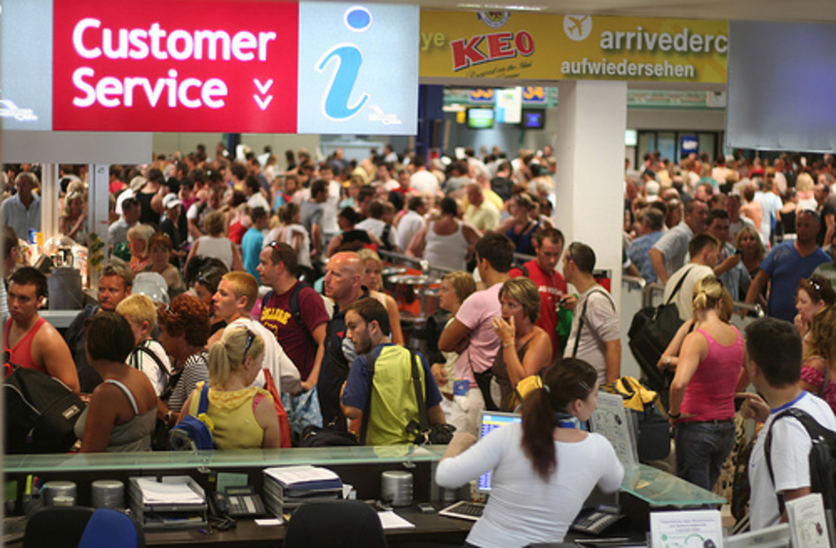 Airport customer "service" area.