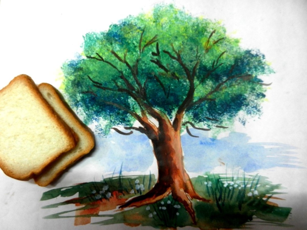 How to Paint Leaves on a Tree With Bread FeltMagnet