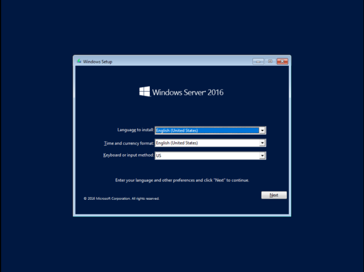 How to Install Windows Server 2016