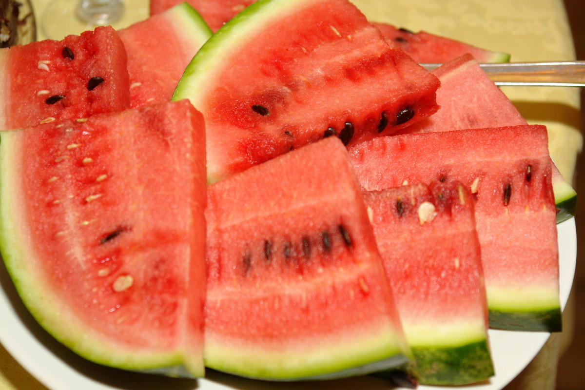 Slices of red, juicy watermelon