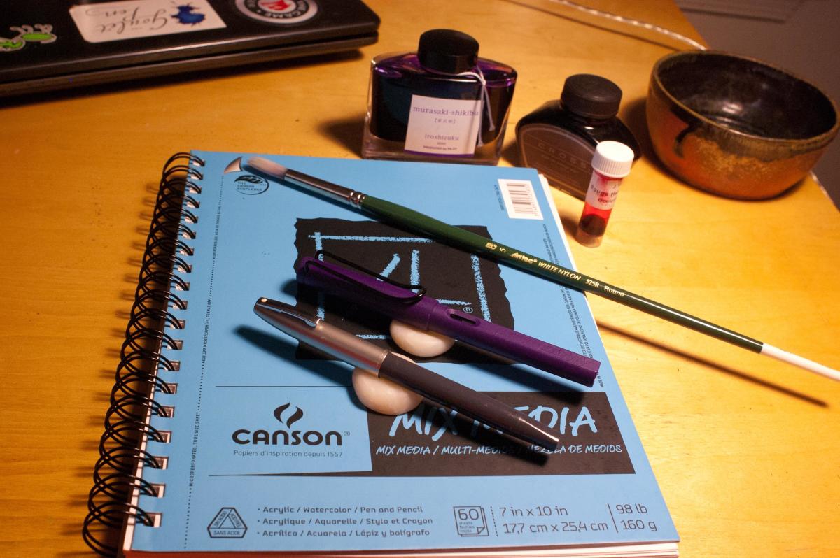 I keep an "art to go" kit that I can grab quickly when inspiration hits.