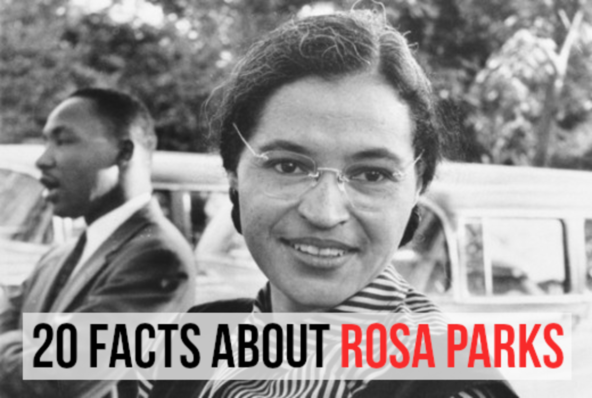 Parks pictured with Martin Luther King Jr.  When the bus driver asked her to give up her seat so that white people could sit down, she responded: "I don't think I should have to stand up." Read on for my 20 Rosa Parks facts. 
