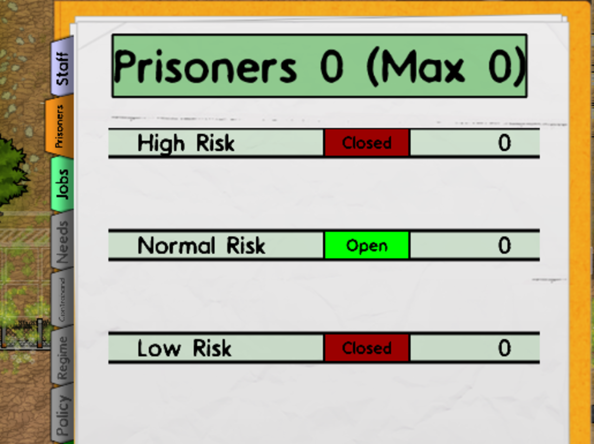 Turn anything that says "Open" to "Closed" to prevent prisoners from coming before you're ready.