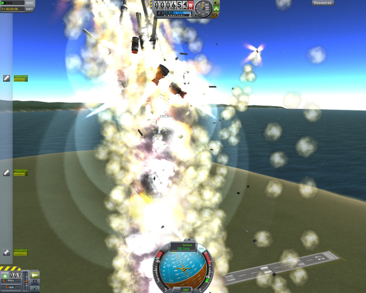 kerbal space program parachute burns up