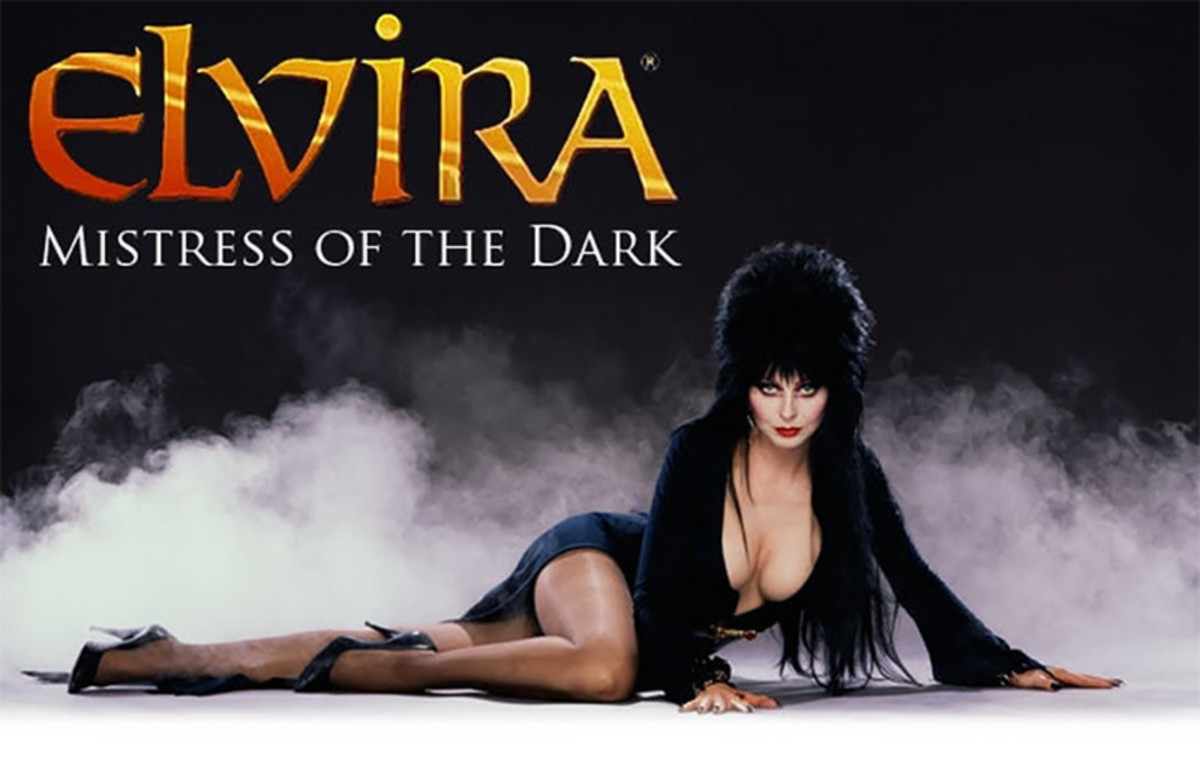 "Elvira, Mistress of the Dark." An Icon of 80s horror comedies.