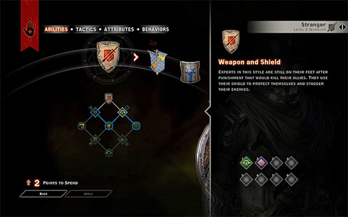 The Abilities page