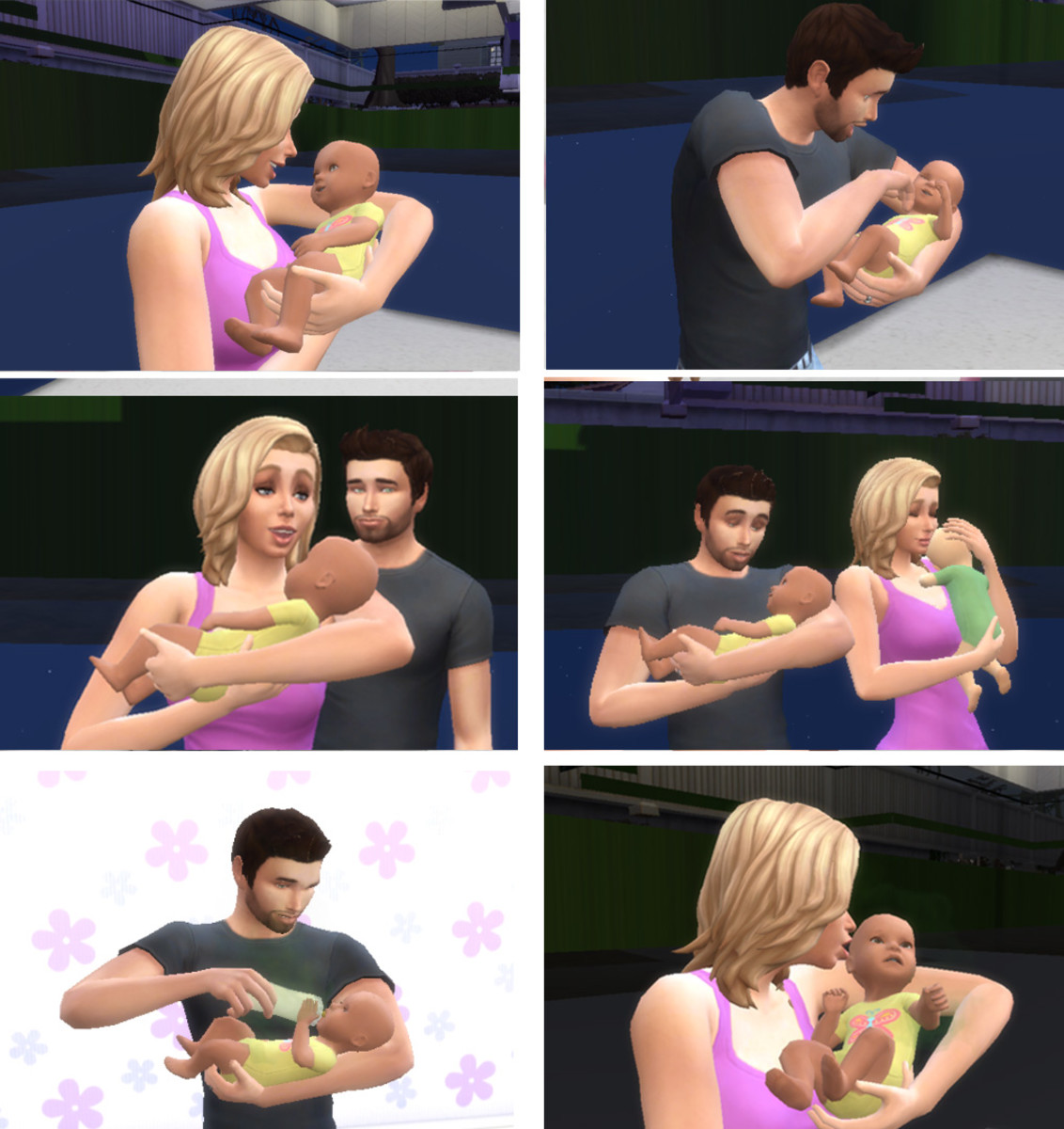 Cuddling, Kissing, Tickling, Feeding, and Talking to Baby