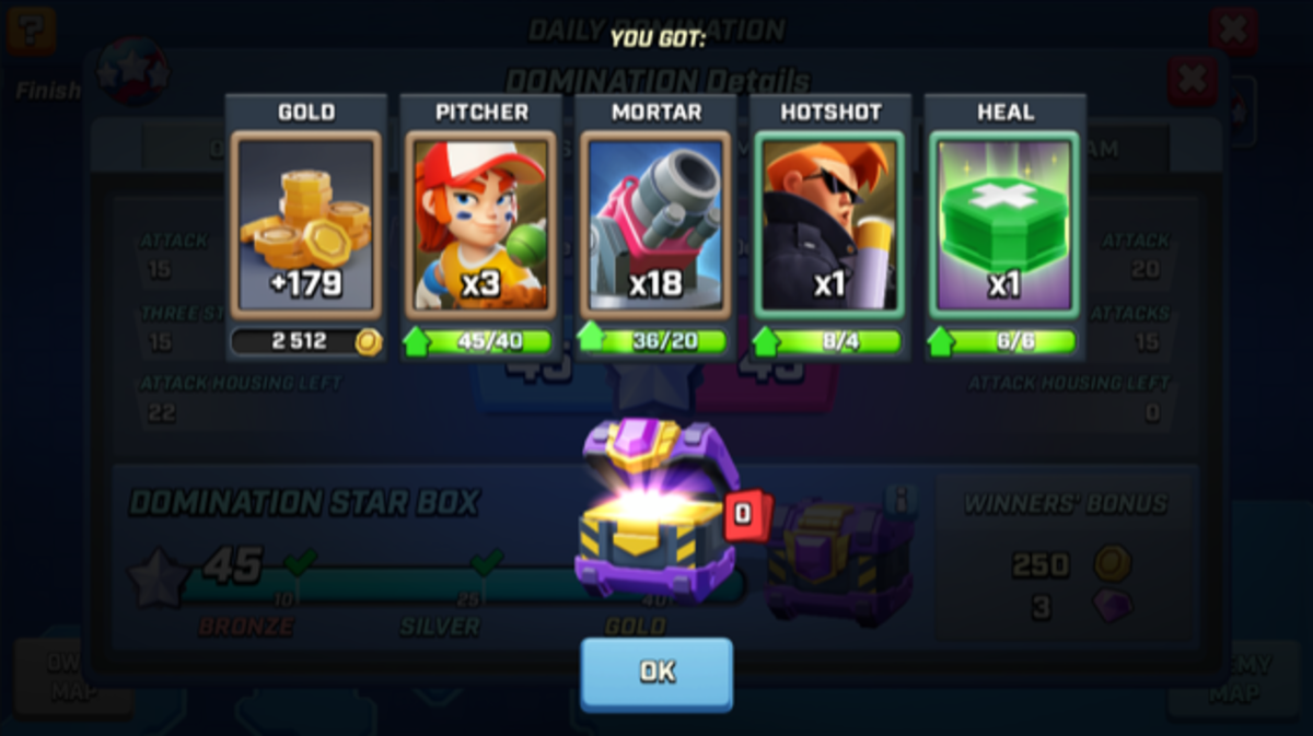 This is an example of a Gold Team Domination Box. Lots of loot! Definitely will help you level up a lot of stuff.