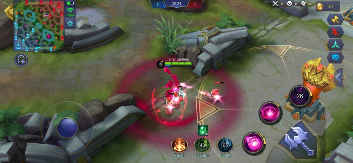 Alice using her Ultimate Skill against Enemy Minions