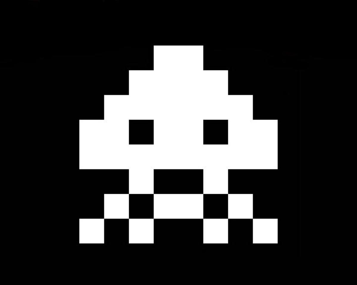 The famous Space Invaders pixels...