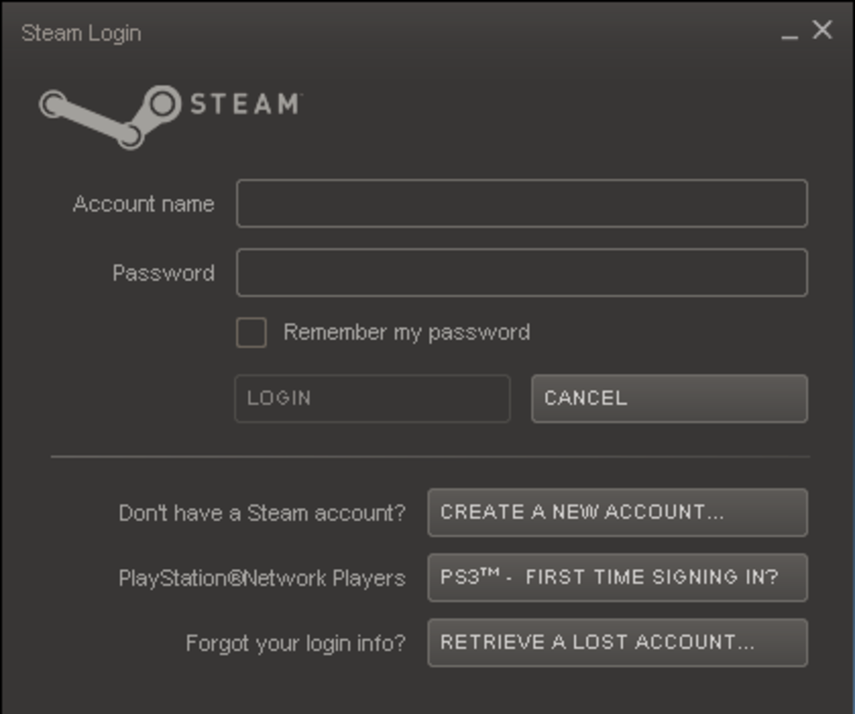 Log into Steam to get started.