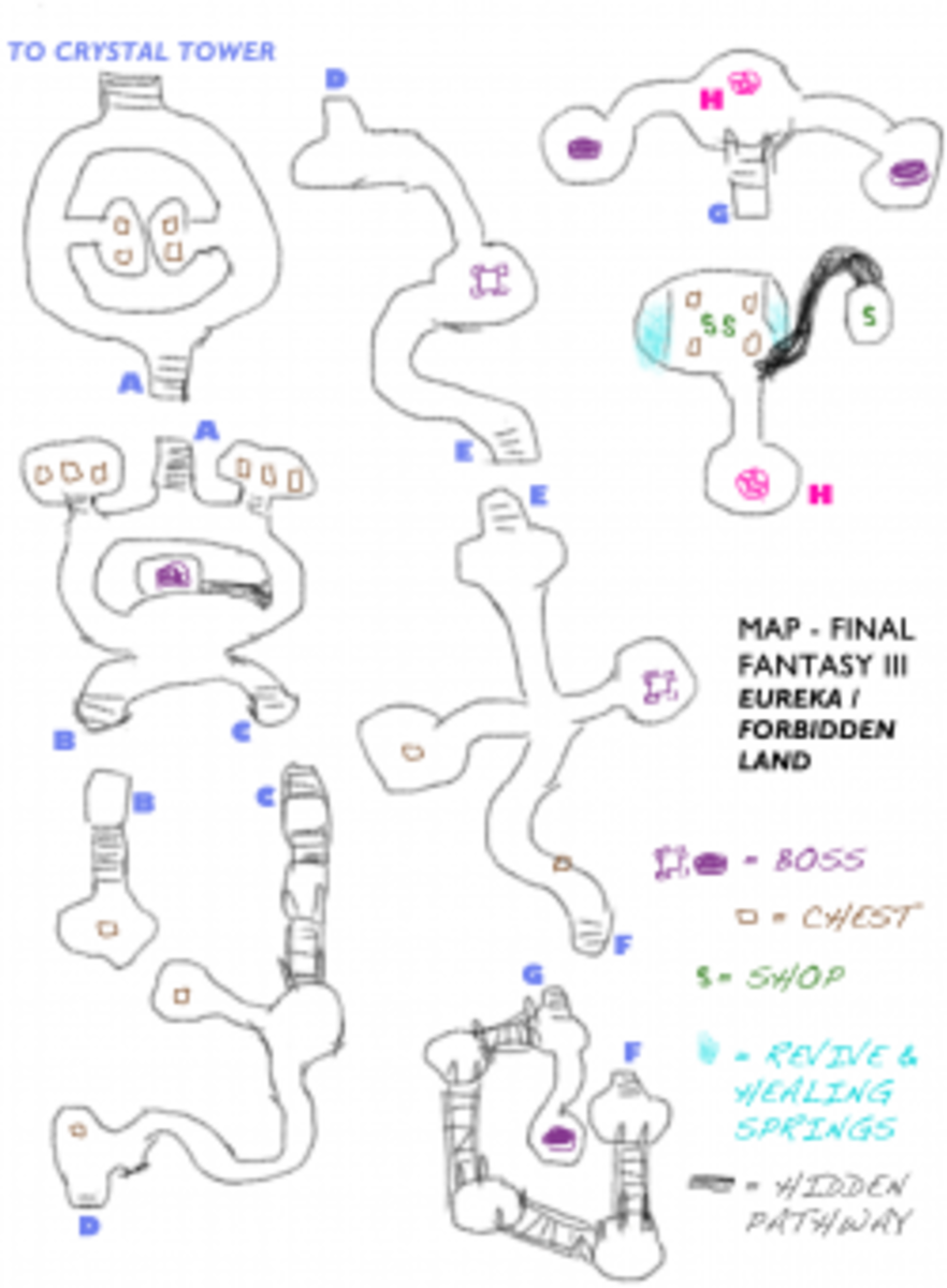 Click for Map of Eureka - Final Fantasy III