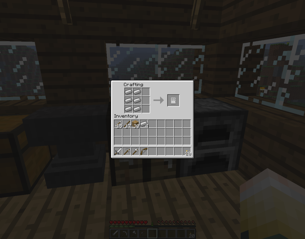 Iron doors only require six iron ingots and are highly durable.