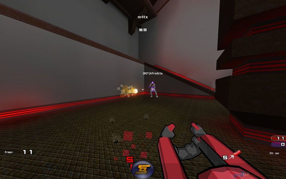 Warsow, a cell-shaded arena shooter in the vein of Quake III. 