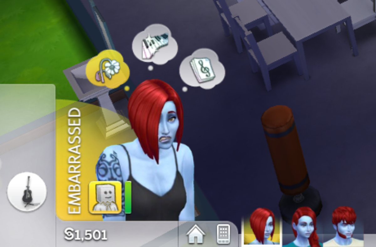 An Embarrassed sim in "The Sims 4."