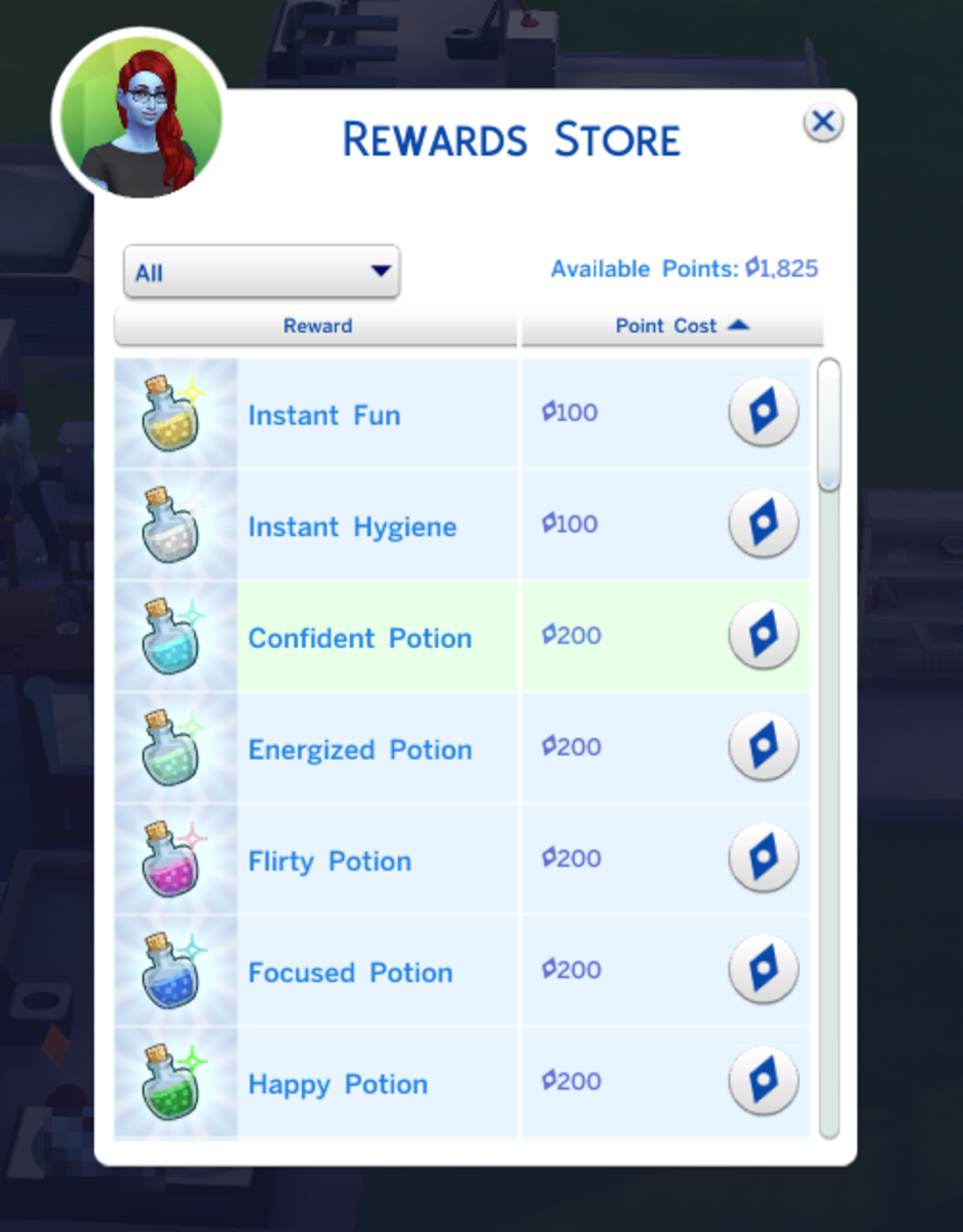 The Rewards Store in The Sims 4.