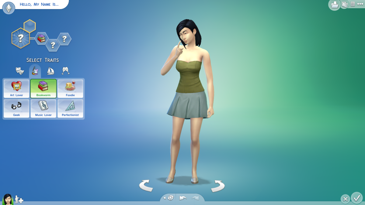 The Knowledge Aspiration in "The Sims 4."