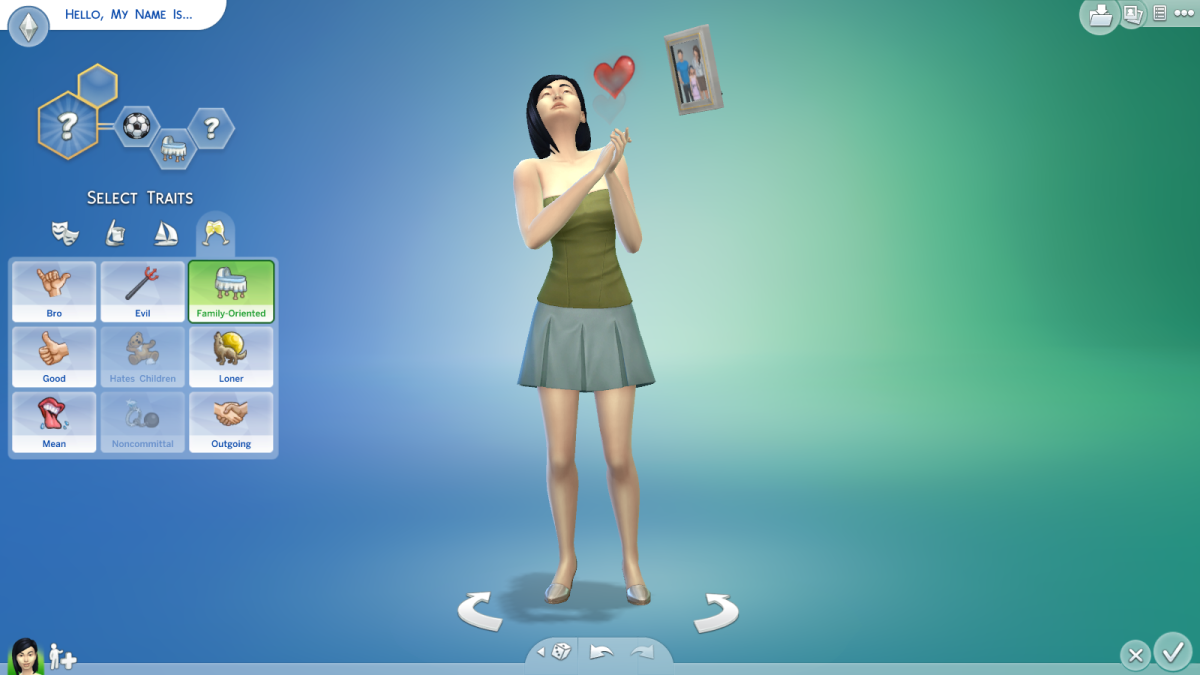 The Family Aspiration in "The Sims 4."