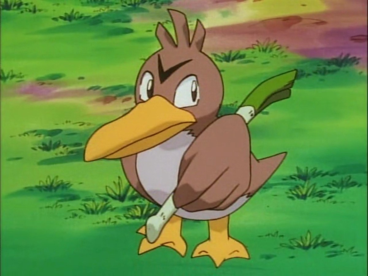 Farfetch'd: 'the Wild Duck Pokémon' according to the Pokédex