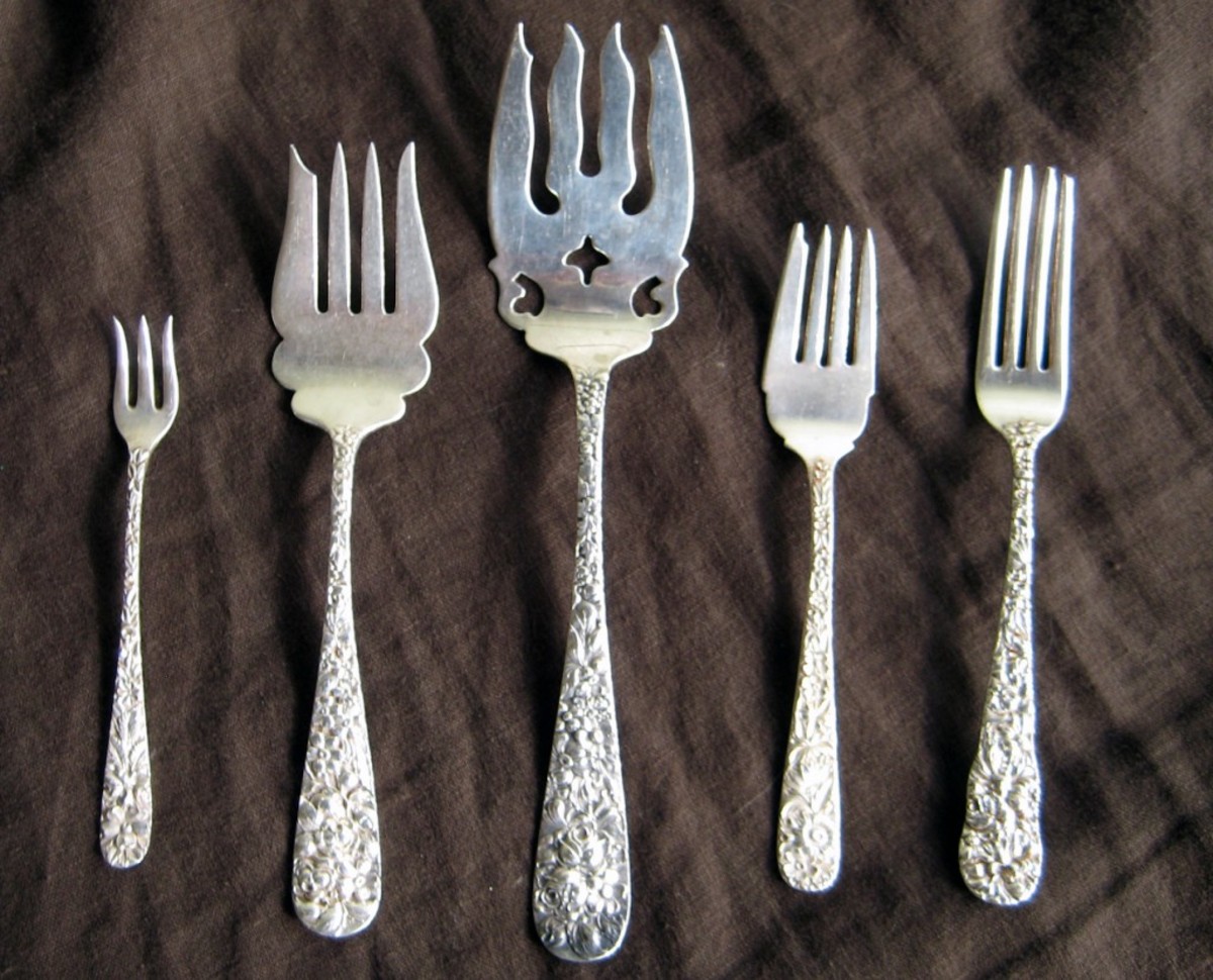 Sterling silver forks.