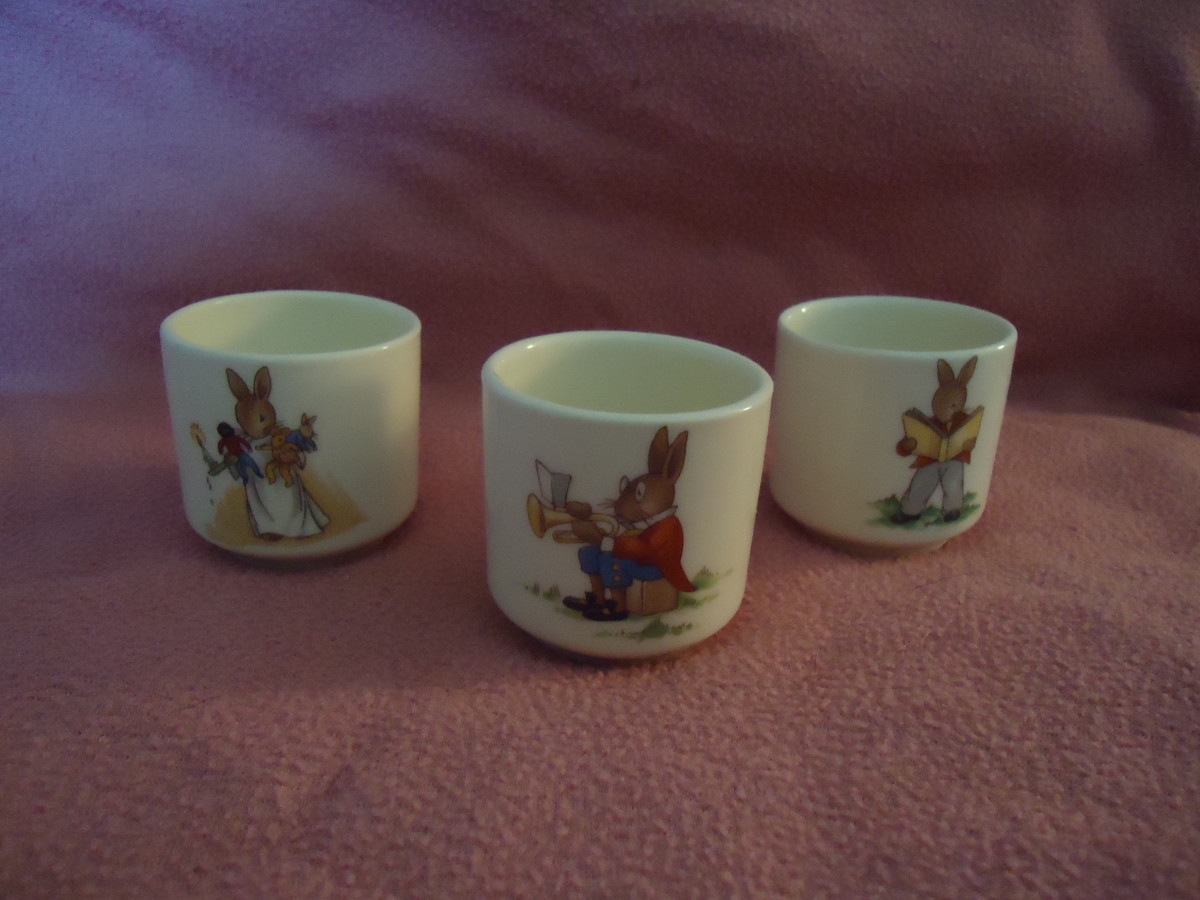 "Bunnykins" bucket egg cup series.