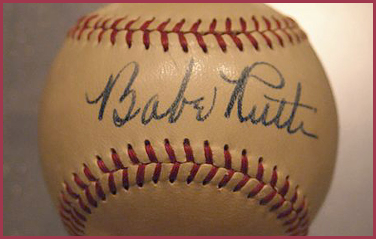 Baseballs signed by Babe Ruth can be worth thousands of dollars.