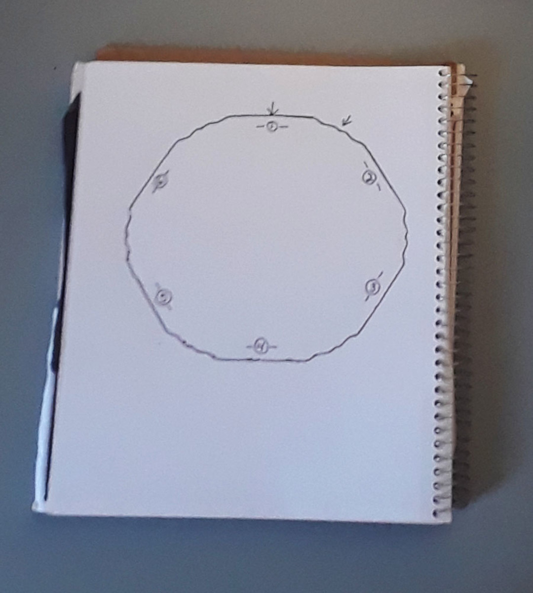 Trace a plate onto a piece of paper to see the outline