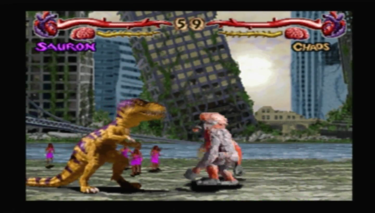Primal Rage. Dinosaur vs. Giant Ape!