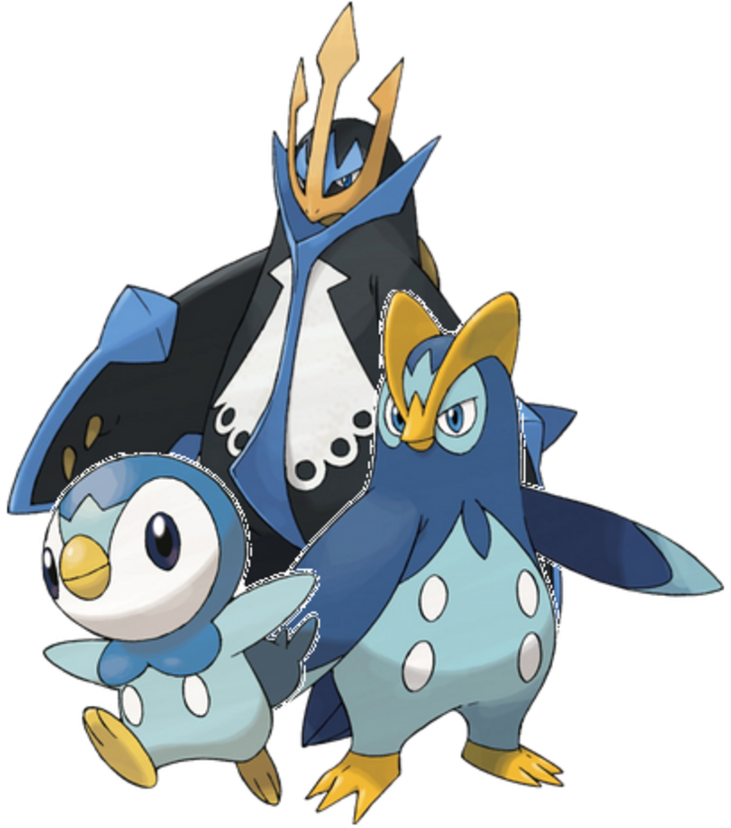 Piplup, Prinplup, and Empoleon