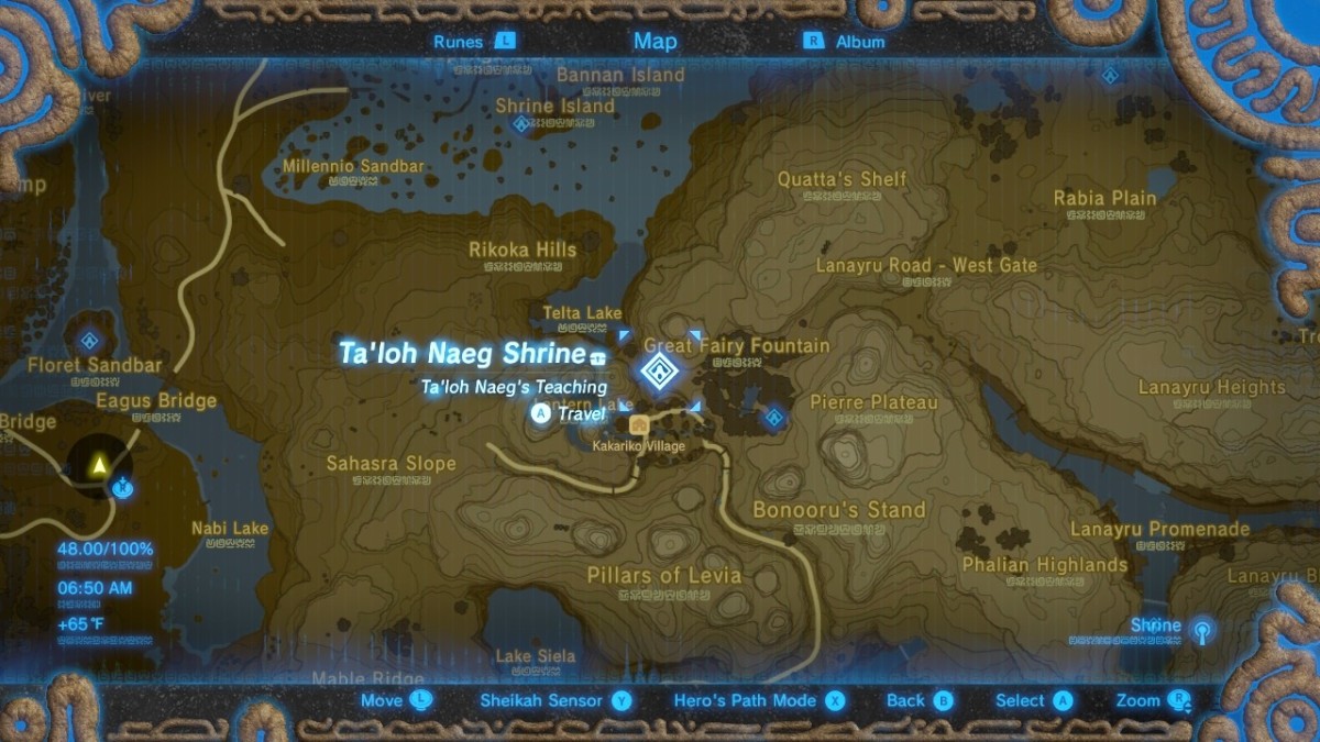 Zelda Breath Of The Wild Kakariko Village Map