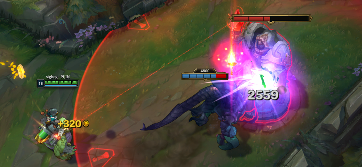 Rift Herald slamming a turret. Enough to grab 320 gold from 2 plates!