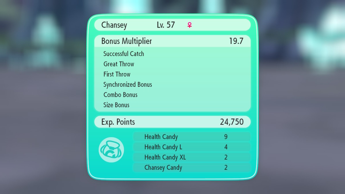 With a fairly low catch combo, you can earn a crazy amount of experience from Chanseys!