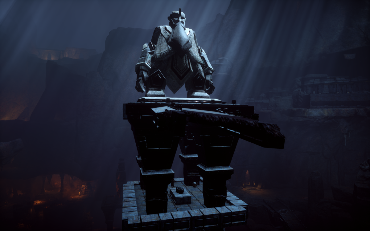 A Paragon statue from "Inquisition's" DLC, Descent.