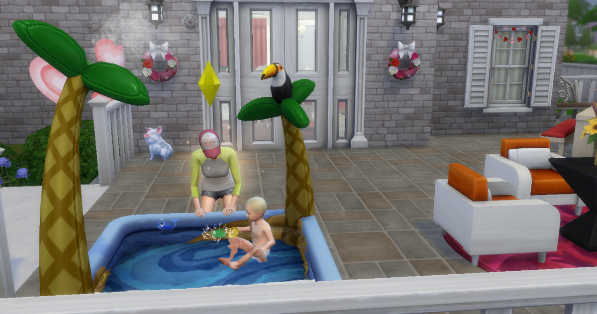 Even toddlers can get in on some of the seasonal fun, such as enjoying a dip in the kiddie pool when it's hot.