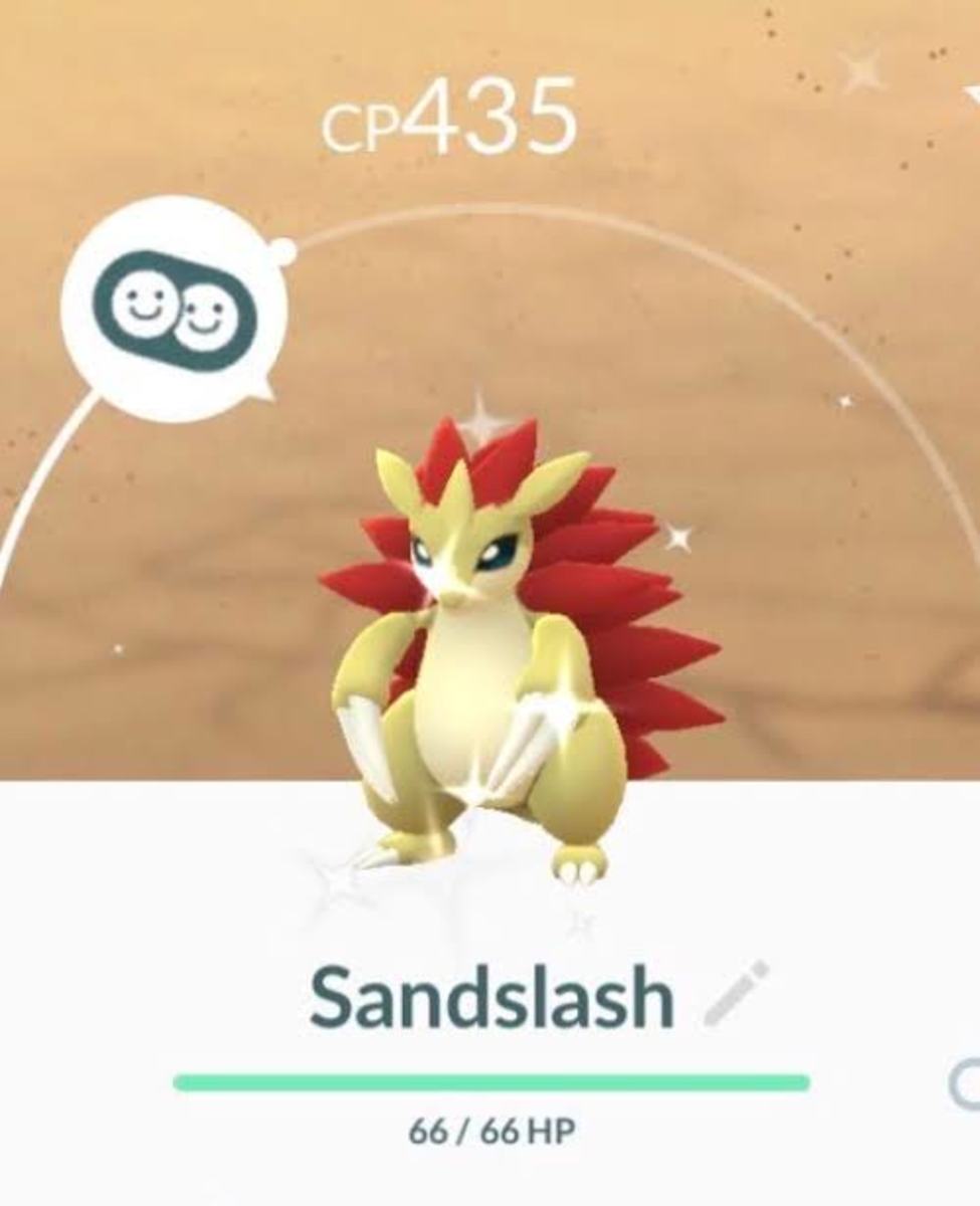 Shiny Sandslash on "Pokémon GO"